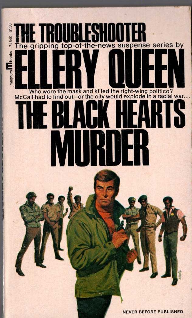 Ellery Queen  THE BLACK HEARTS MURDER front book cover image