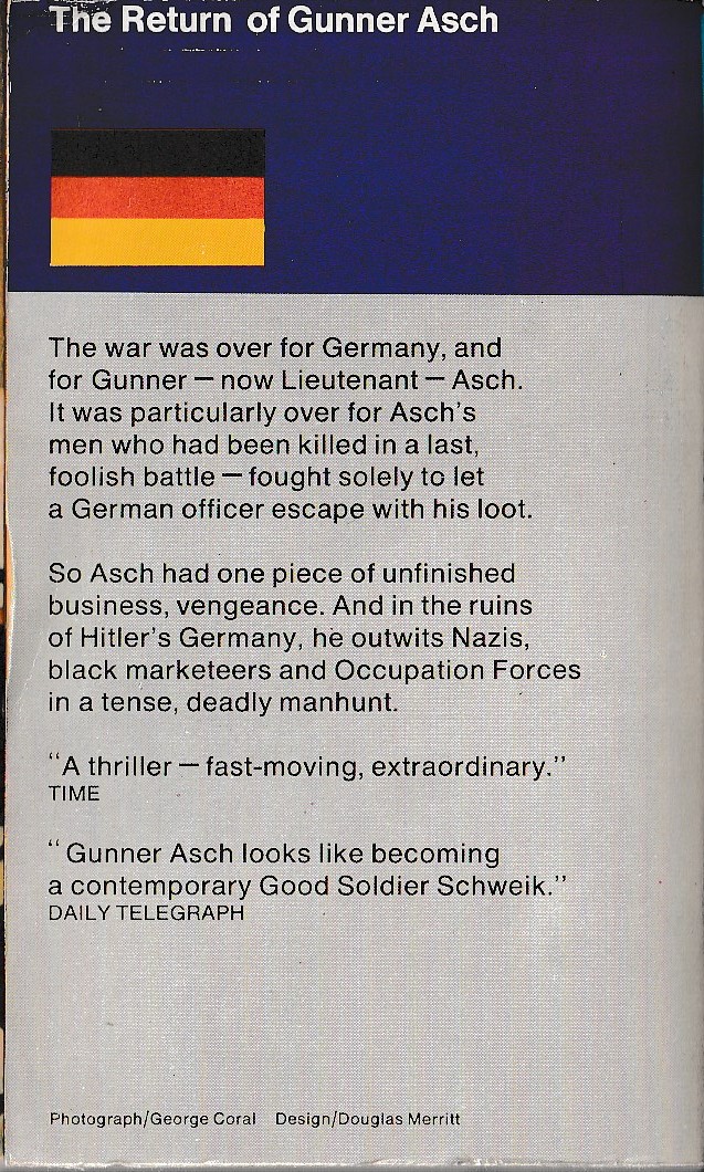 H.H. Kirst  THE RETURN OF GUNNER ASCH magnified rear book cover image