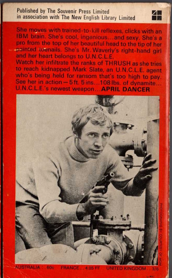 Michael Avallone  THE GIRL FROM U.N.C.L.E. (No.2): THE BIRDS OF A FEATHER AFFAIR magnified rear book cover image