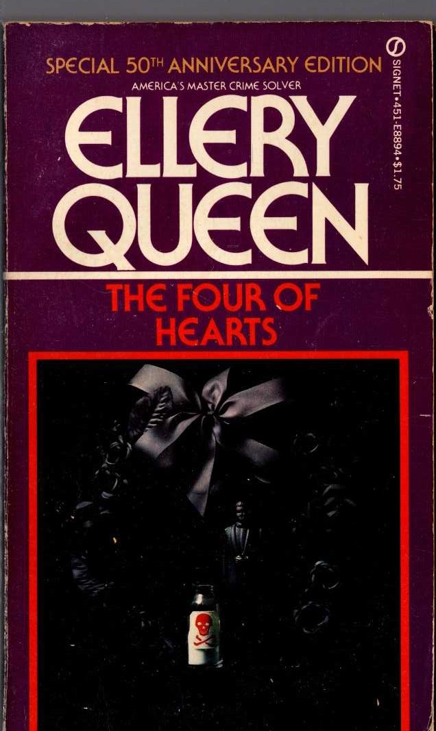 Ellery Queen  THE FOUR OF HEARTS front book cover image