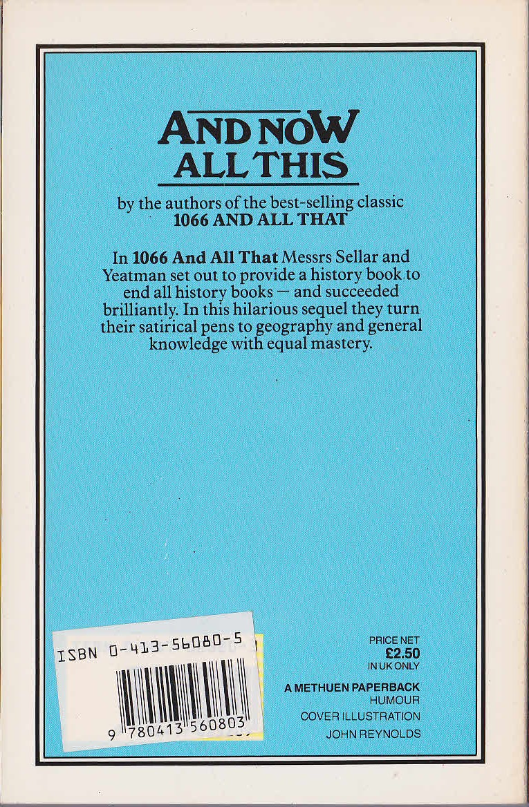 AND NOW ALL THIS magnified rear book cover image