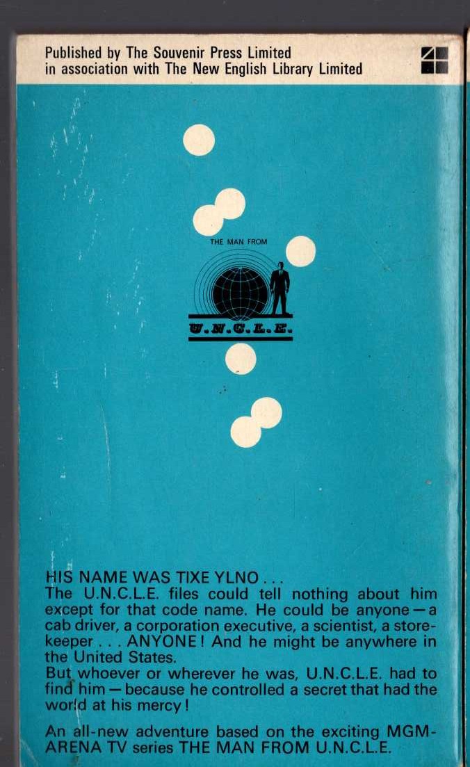 Harry Whittington  THE MAN FROM U.N.C.L.E. (2): The Doomsday Affair magnified rear book cover image