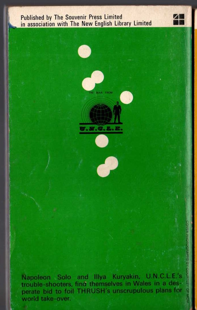 John Oram  THE MAN FROM U.N.C.L.E. (4): THE STONE-COLD IN THE MARKET AFFAIR magnified rear book cover image