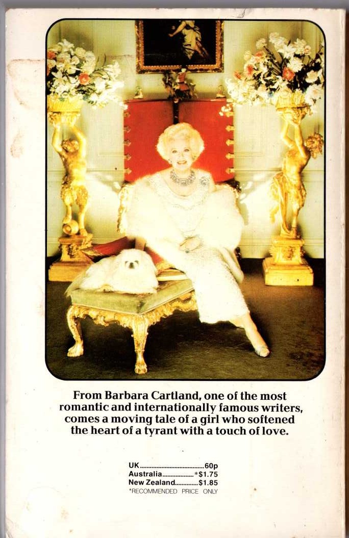 Barbara Cartland  A TOUCH OF LOVE magnified rear book cover image