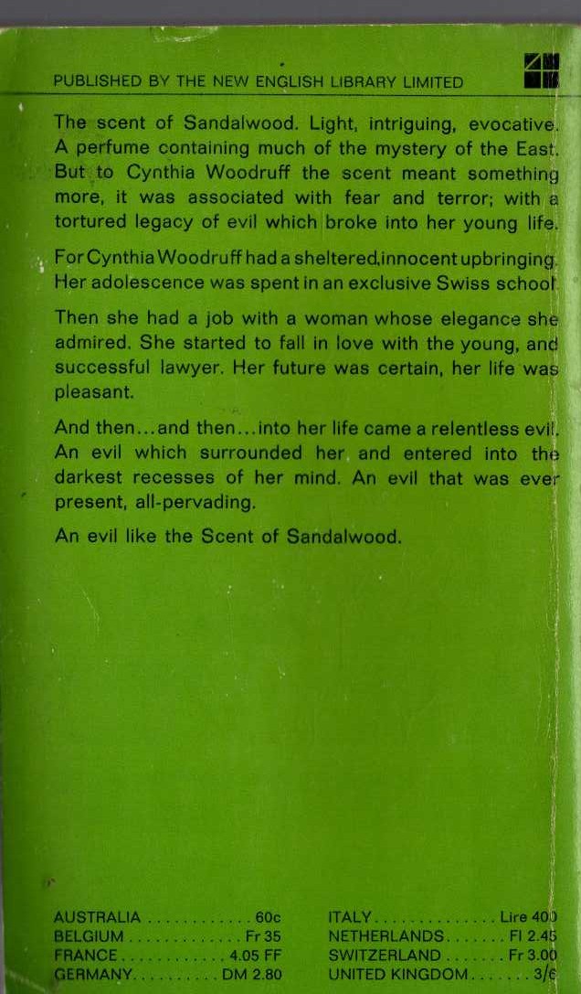Clara Coleman  A SCENT OF SANDALWOOD magnified rear book cover image