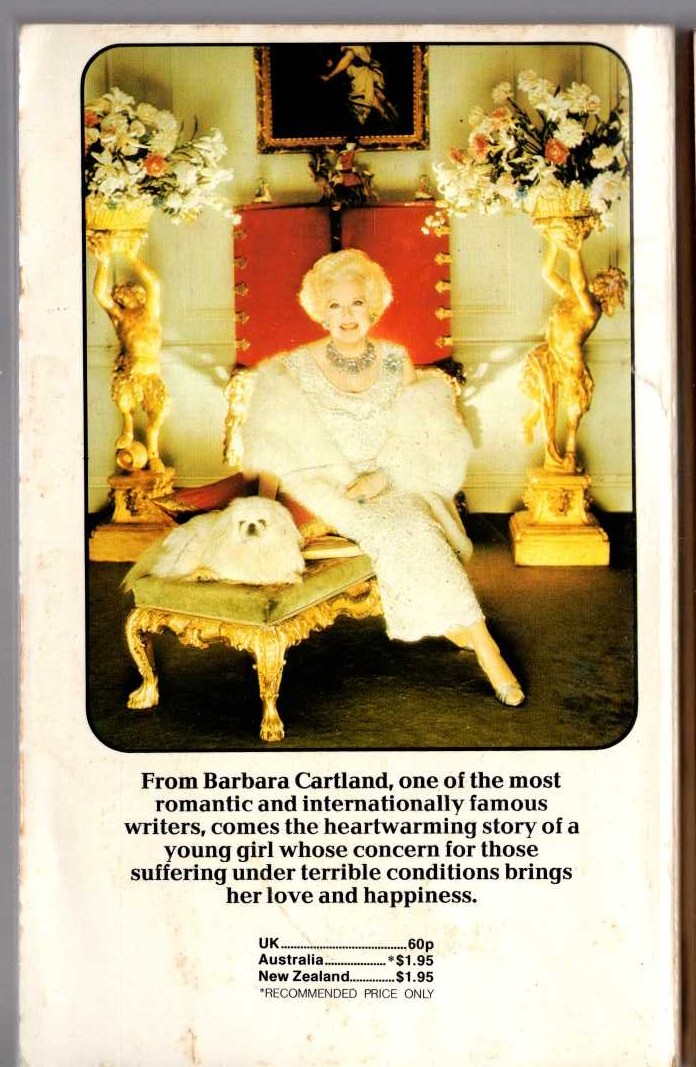 Barbara Cartland  THE TEMPTATION OF TORILLA magnified rear book cover image