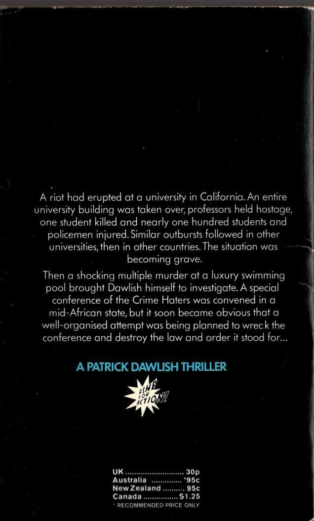 Gordon Ashe  A HERALD OF DOOM magnified rear book cover image