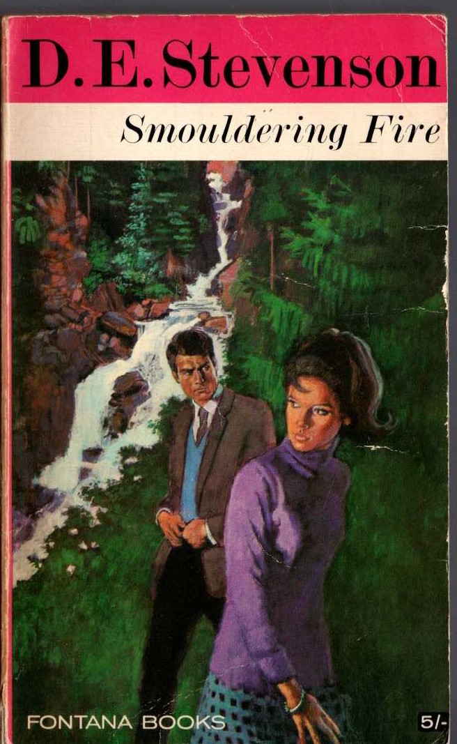 D.E. Stevenson  SMOULDERING FIRE front book cover image