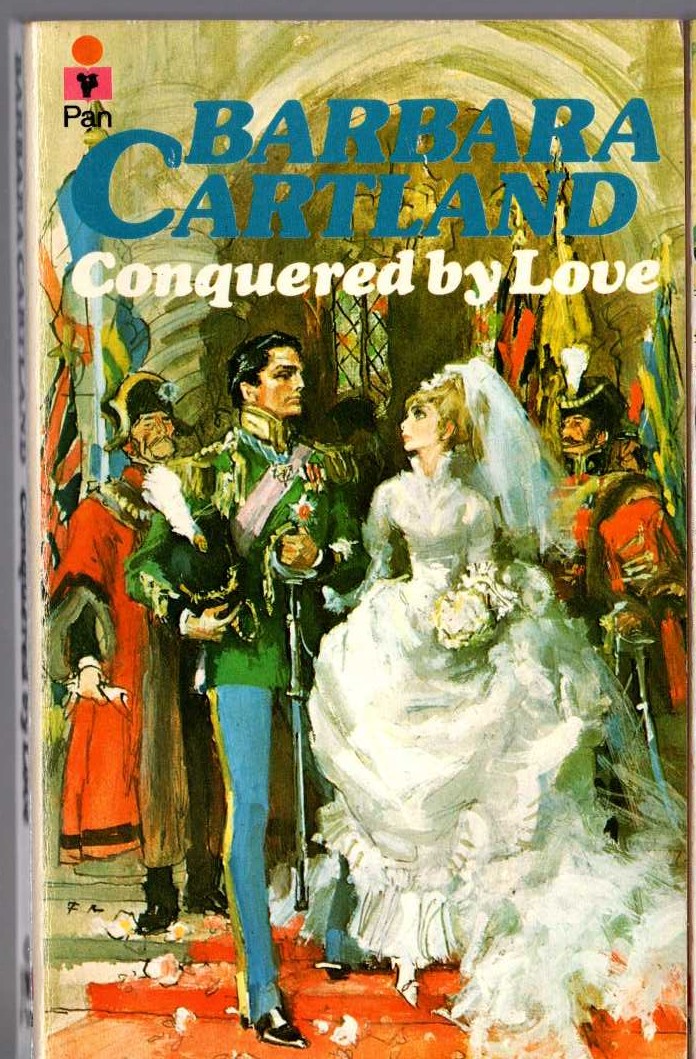 Barbara Cartland  CONQUERED BY LOVE front book cover image