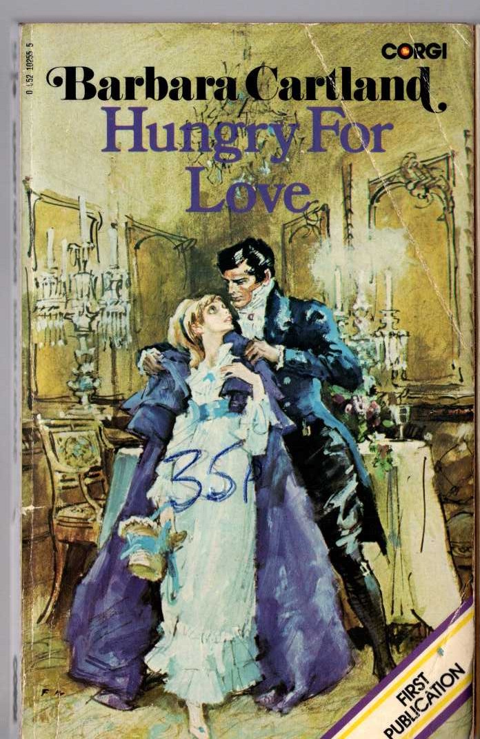 Barbara Cartland  HUNGRY FOR LOVE front book cover image