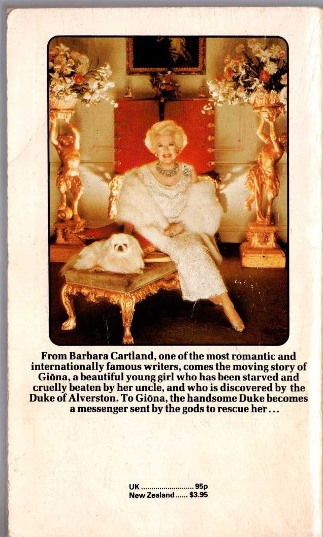 Barbara Cartland  A SHAFT OF SUNLIGHT magnified rear book cover image