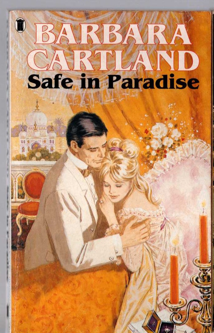 Barbara Cartland  SAFE IN PARADISE front book cover image