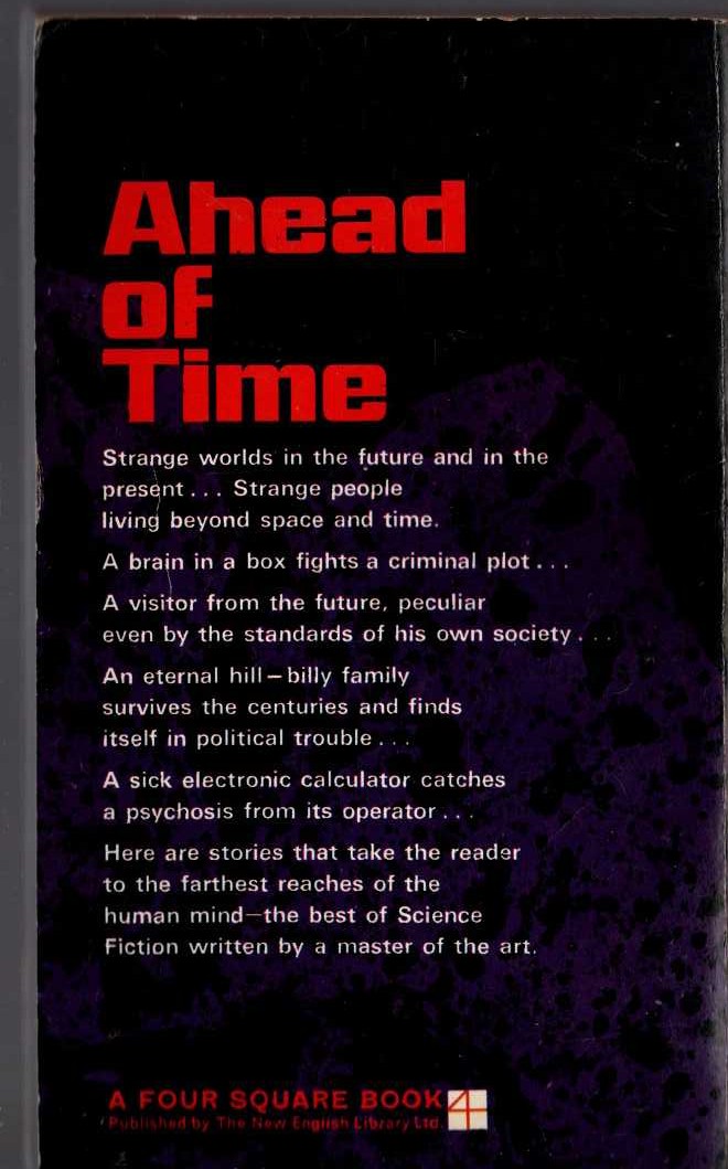Henry Kuttner  AHEAD OF TIME magnified rear book cover image