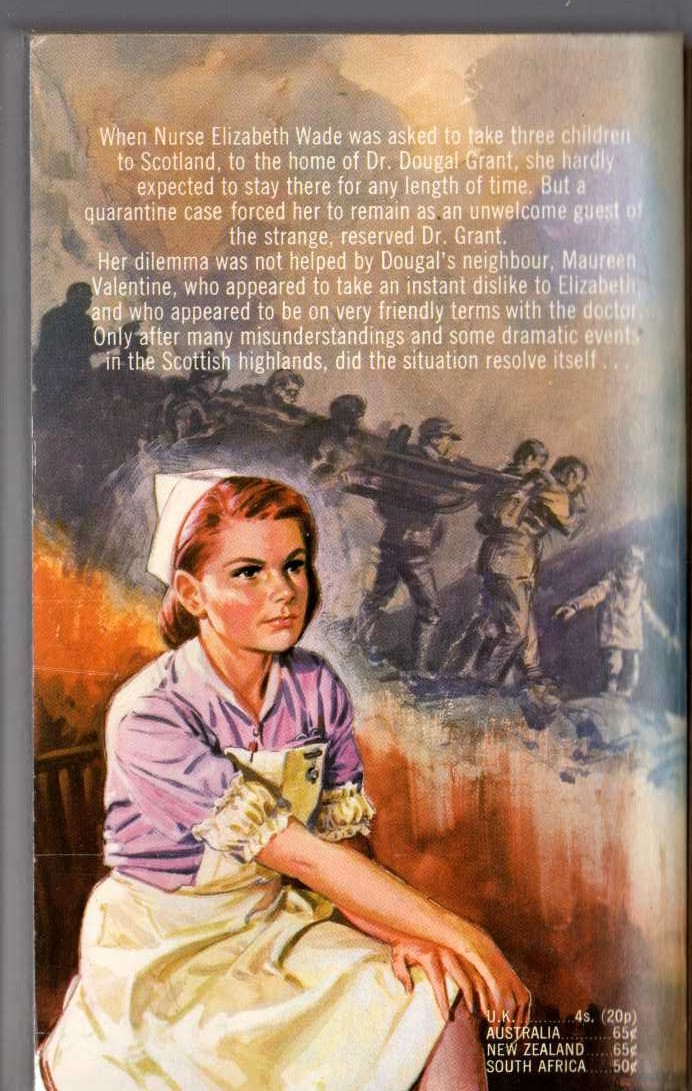 Lucilla Andrews  HIGHLAND INTERLUDE magnified rear book cover image