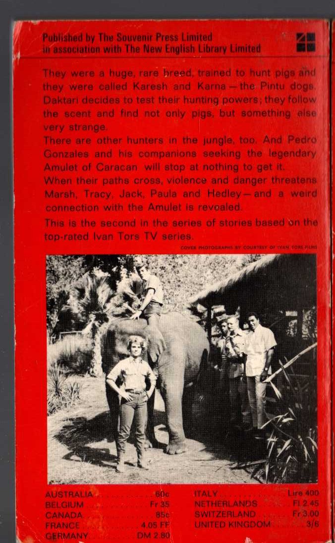 Ivan Tors  DAKTARI: THE PINTU DOGS magnified rear book cover image
