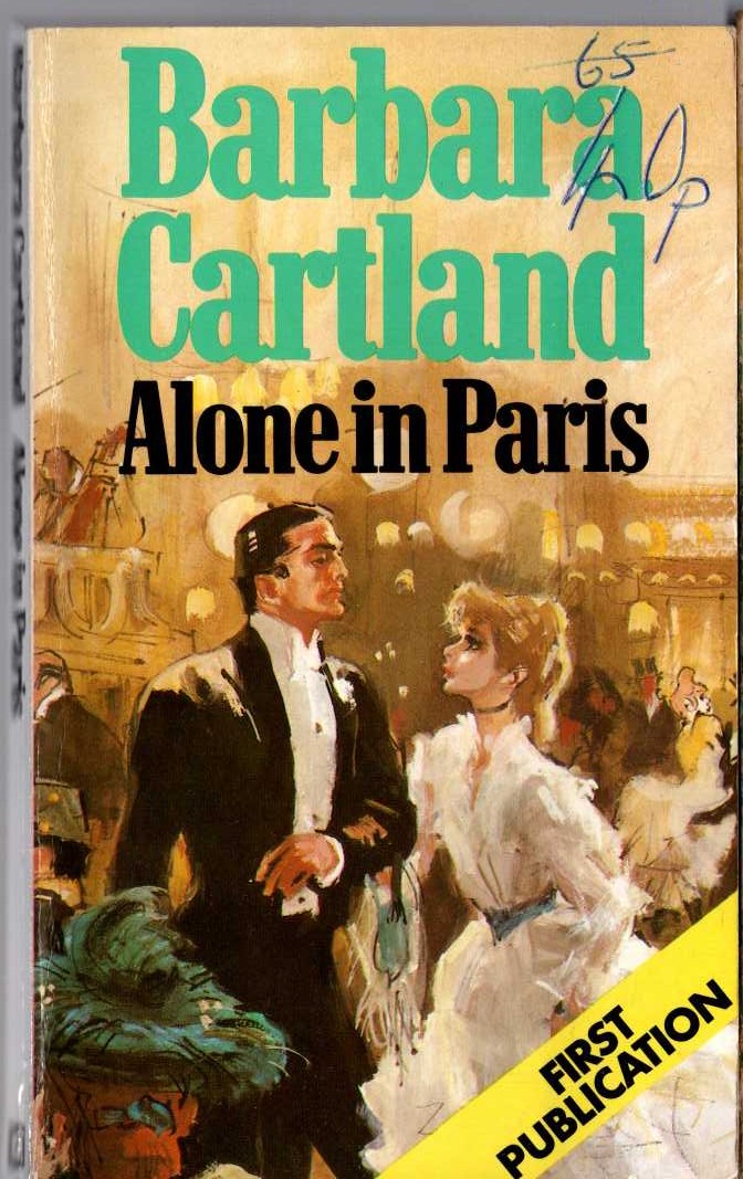 Barbara Cartland  ALONE IN PARIS front book cover image