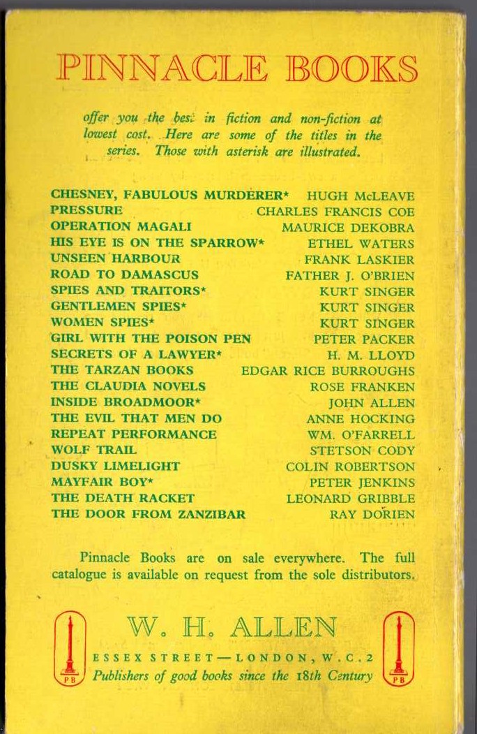 Edgar Rice Burroughs  PELLUCIDAR magnified rear book cover image