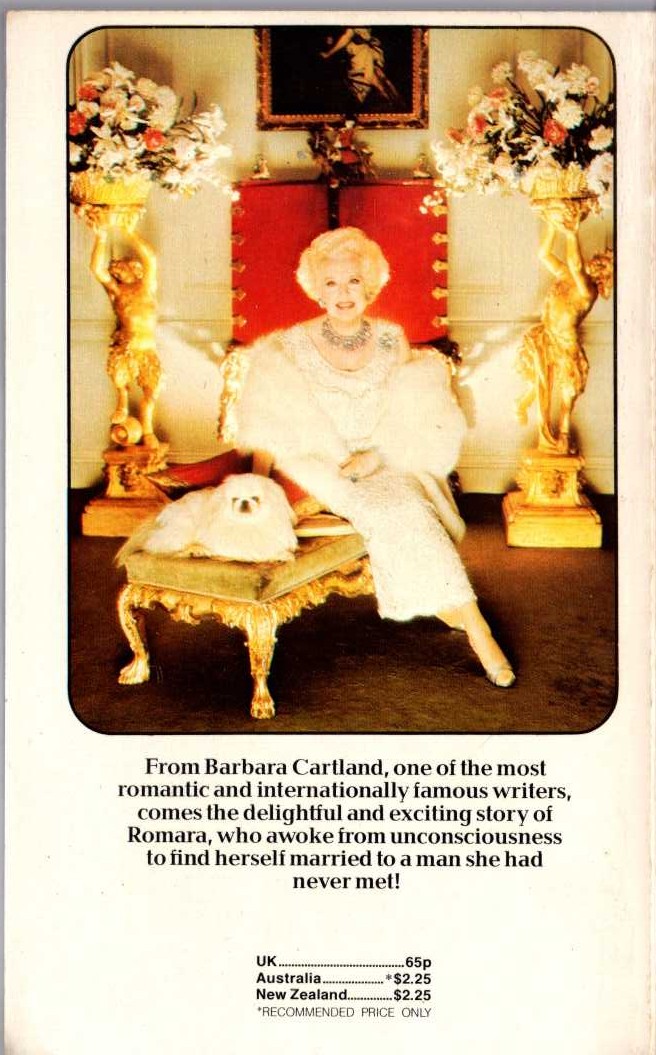 Barbara Cartland  LORD RAVENSCAR'S REVENGE magnified rear book cover image