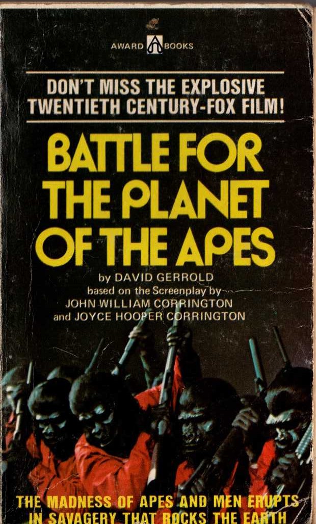 David Gerrold  BATTLE FOR THE PLANET OF THE APES front book cover image