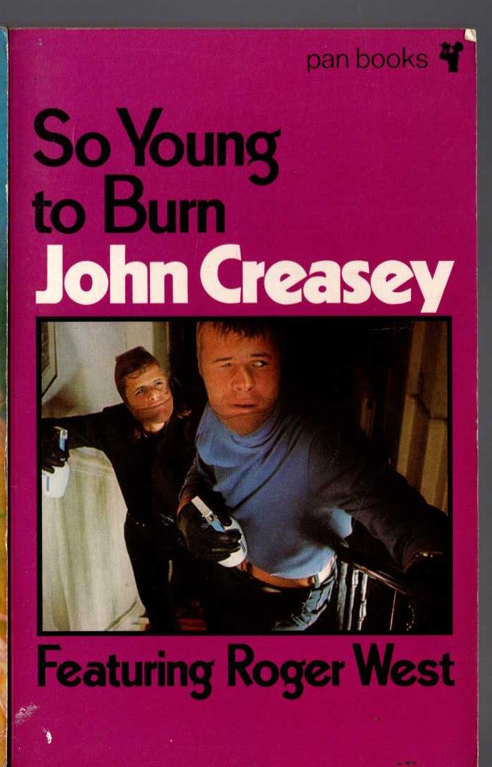 John Creasey  SO YOUNG TO BURN front book cover image