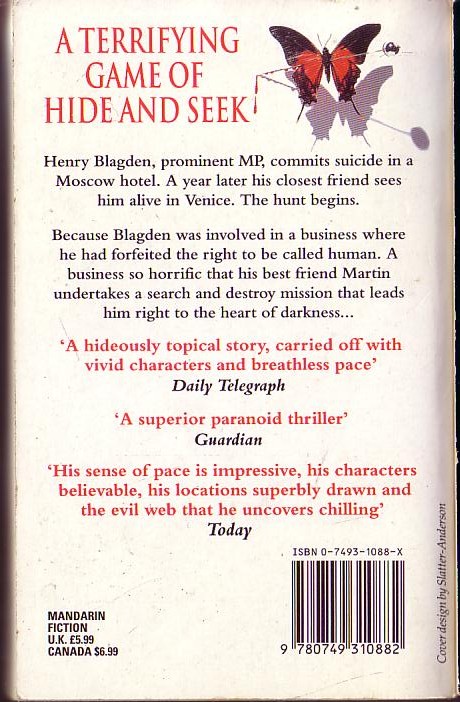 Bryan Forbes  THE TWISTED PLAYGROUND magnified rear book cover image