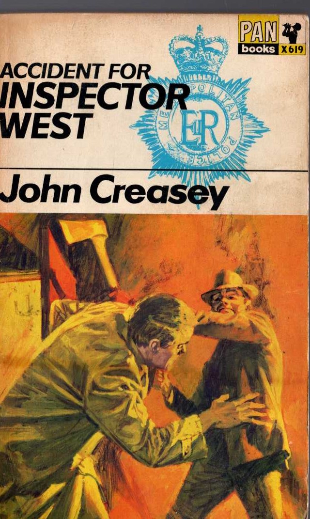 John Creasey  ACCIDENT FOR INSPECTOR WEST front book cover image
