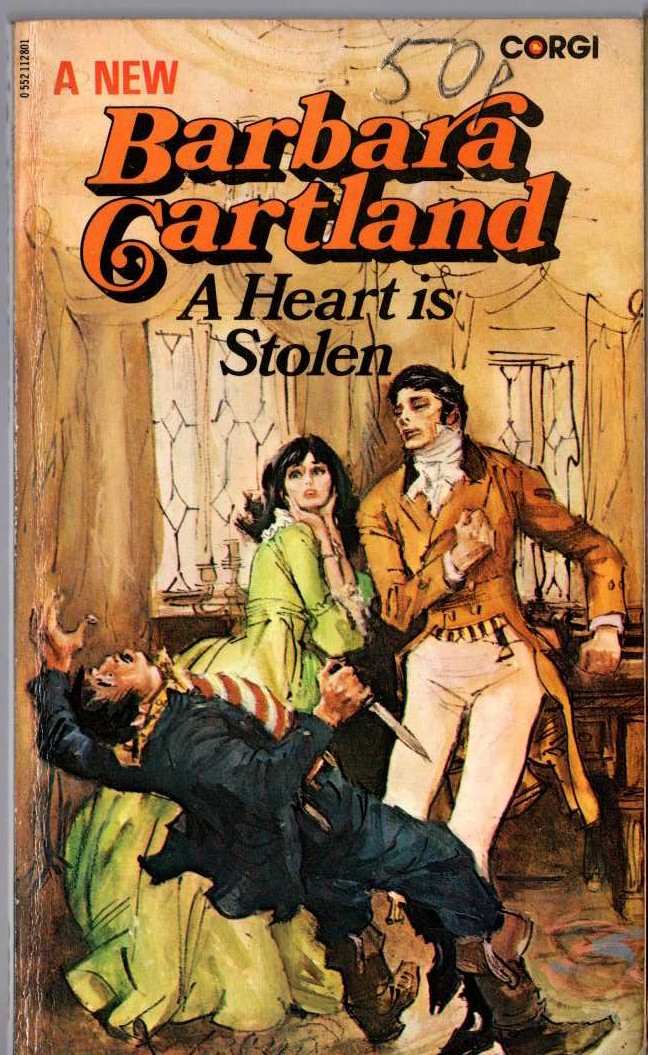 Barbara Cartland  A HEART IS STOLEN front book cover image