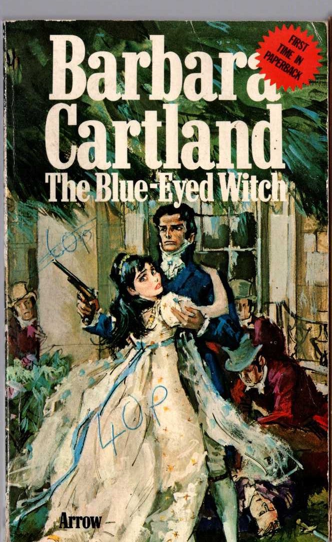 Barbara Cartland  THE BLUE-EYED WITCH front book cover image