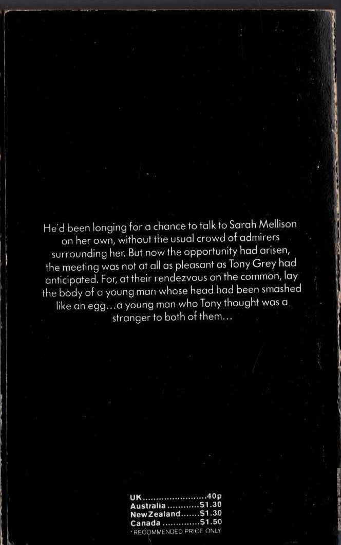 Michael Halliday  QUARREL WITH MURDER magnified rear book cover image