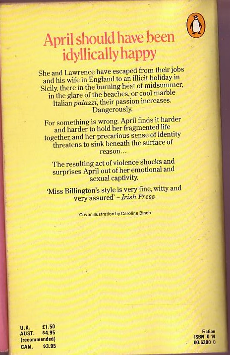 Rachel Billington  LILACS OUT OF THE DEAD LAND magnified rear book cover image