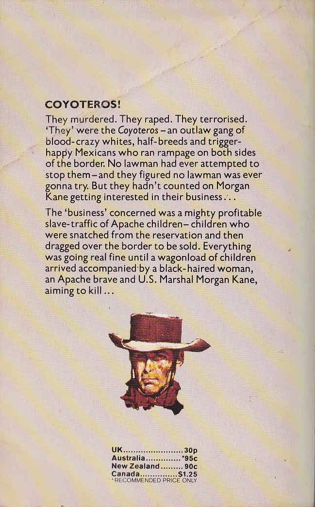 Louis Masterson  COYOTEROS! magnified rear book cover image