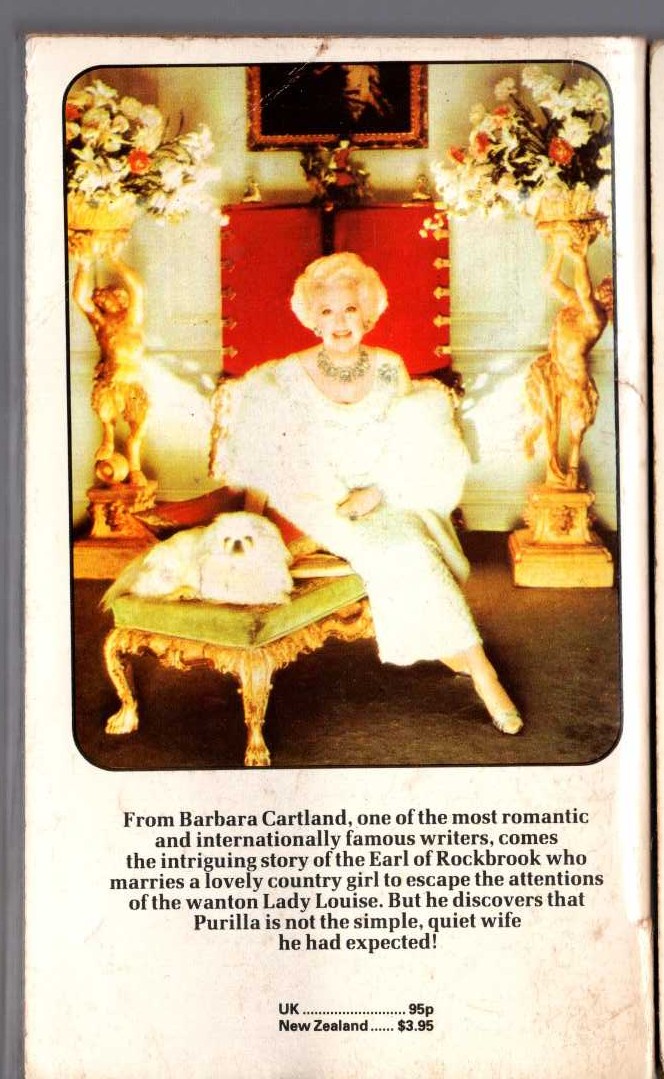Barbara Cartland  THE LIONESS AND THE LILY magnified rear book cover image