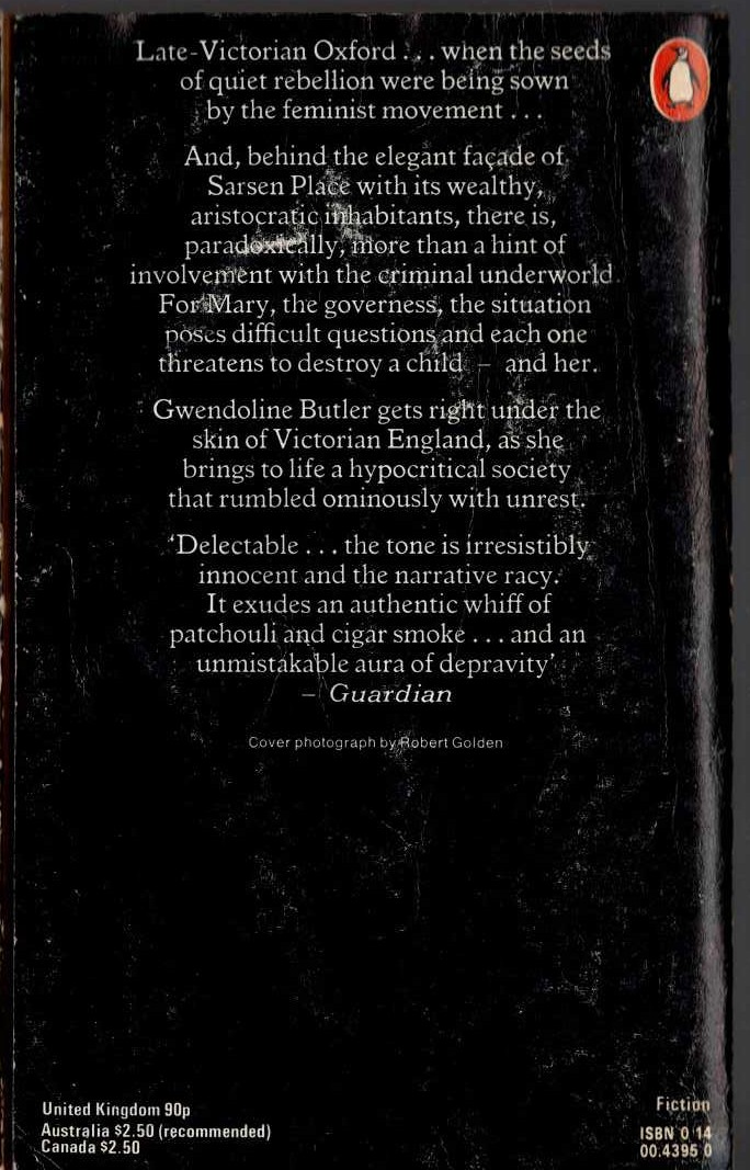 Gwendoline Butler  A COFFIN FOR PANDORA magnified rear book cover image
