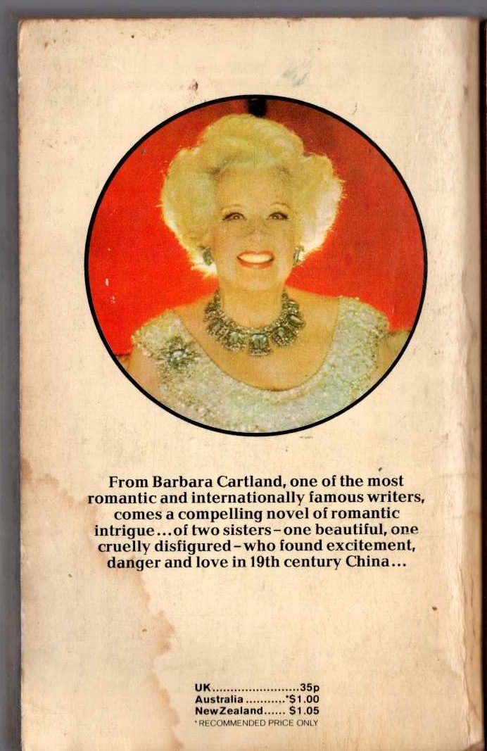 Barbara Cartland  THE MAGNIFICENT MARRIAGE magnified rear book cover image