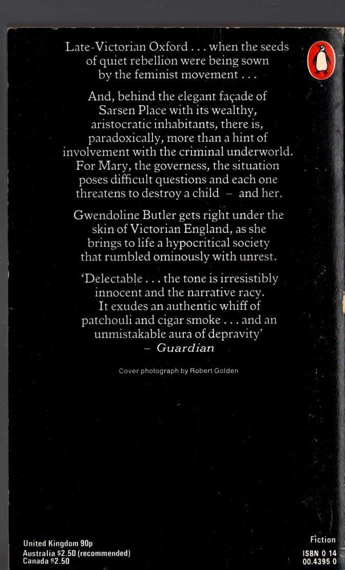 Gwendoline Butler  A COFFIN FOR PANDORA magnified rear book cover image