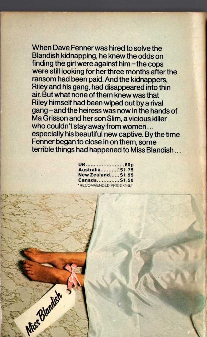 James Hadley Chase  NO ORCHIDS FOR MISS BLANDISH magnified rear book cover image