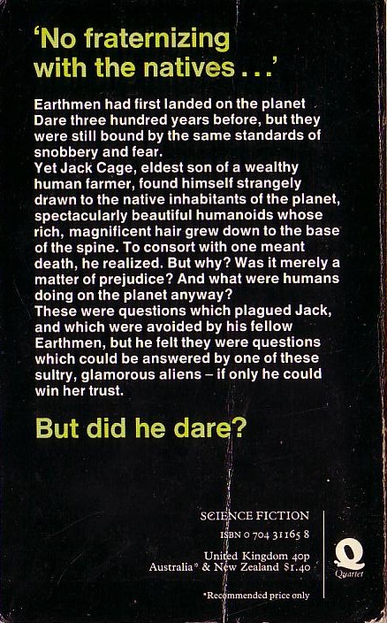 Philip Jose Farmer  DARE magnified rear book cover image