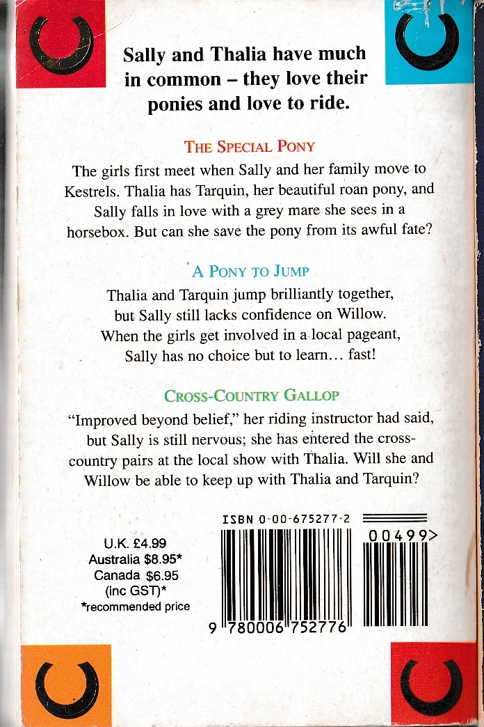 Patricia Leitch  PONY STORIES: THE SPECIAL PONY / A PONY TO JUMP / CROSS-COUNTRY GALLOP magnified rear book cover image