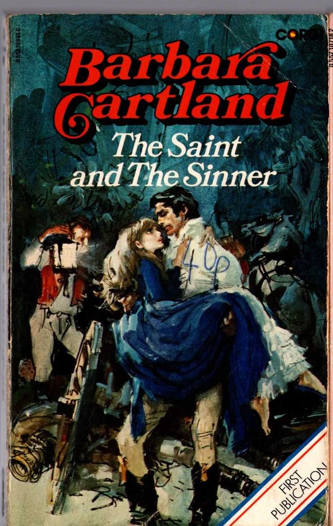 Barbara Cartland  THE SAINT AND THE SINNER front book cover image