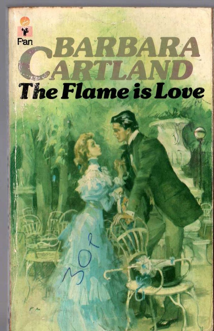 Barbara Cartland  THE FLAME IS LOVE front book cover image