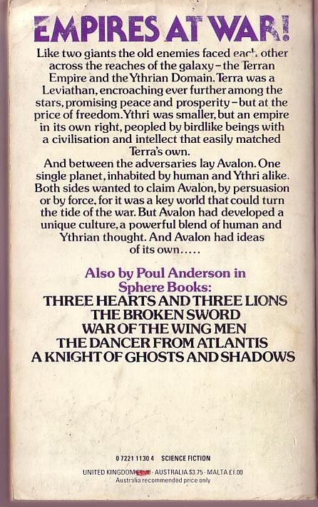 Poul Anderson  THE PEOPLE OF THE WIND magnified rear book cover image