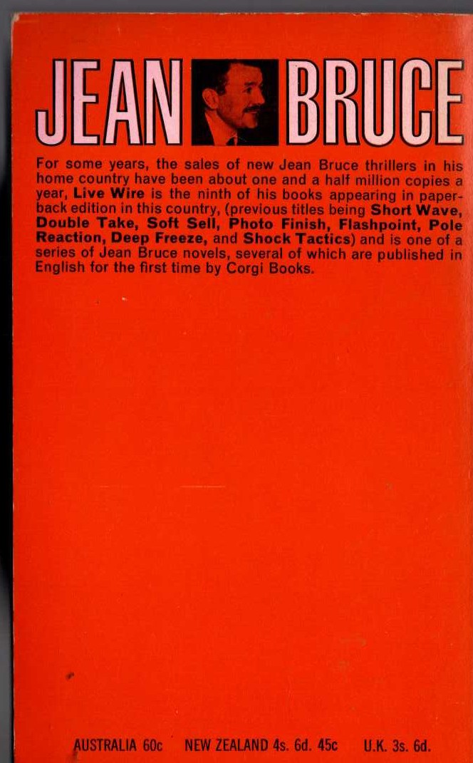 Jean Bruce  LIVE WIRE magnified rear book cover image