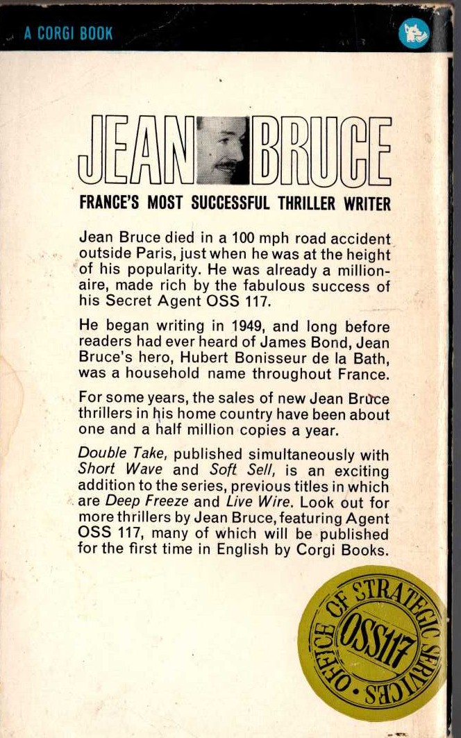 Jean Bruce  DOUBLE TAKE magnified rear book cover image