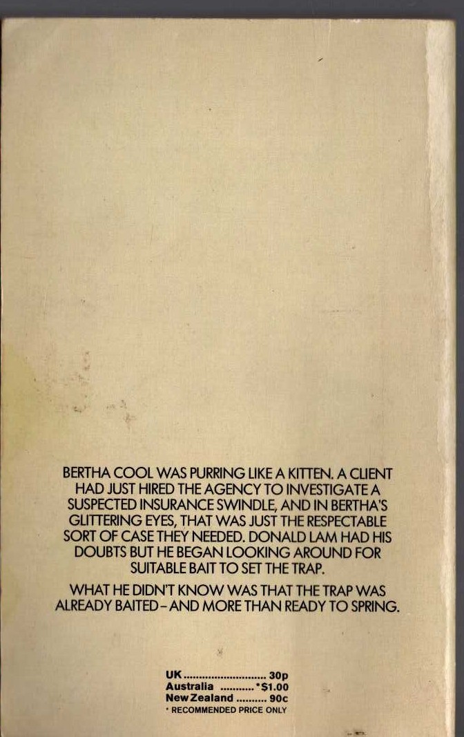 A.A. Fair  TRAPS NEED FRESH BAIT magnified rear book cover image