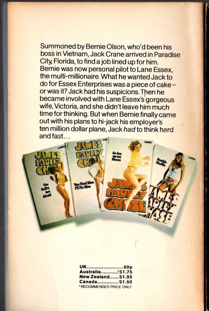 James Hadley Chase  SO WHAT HAPPENS TO ME? magnified rear book cover image