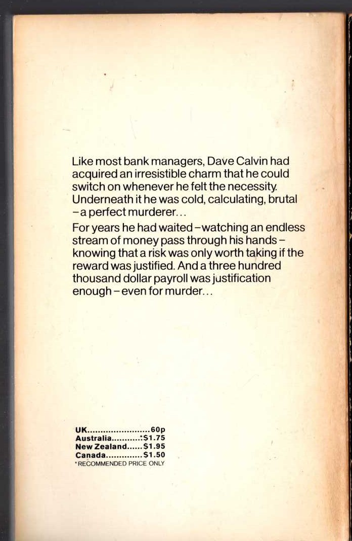 James Hadley Chase  I-WOULD RATHER STAY POOR magnified rear book cover image