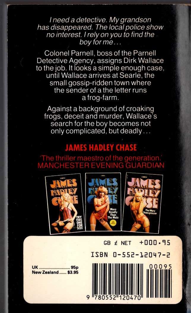 James Hadley Chase  HAND ME A FIG LEAF magnified rear book cover image