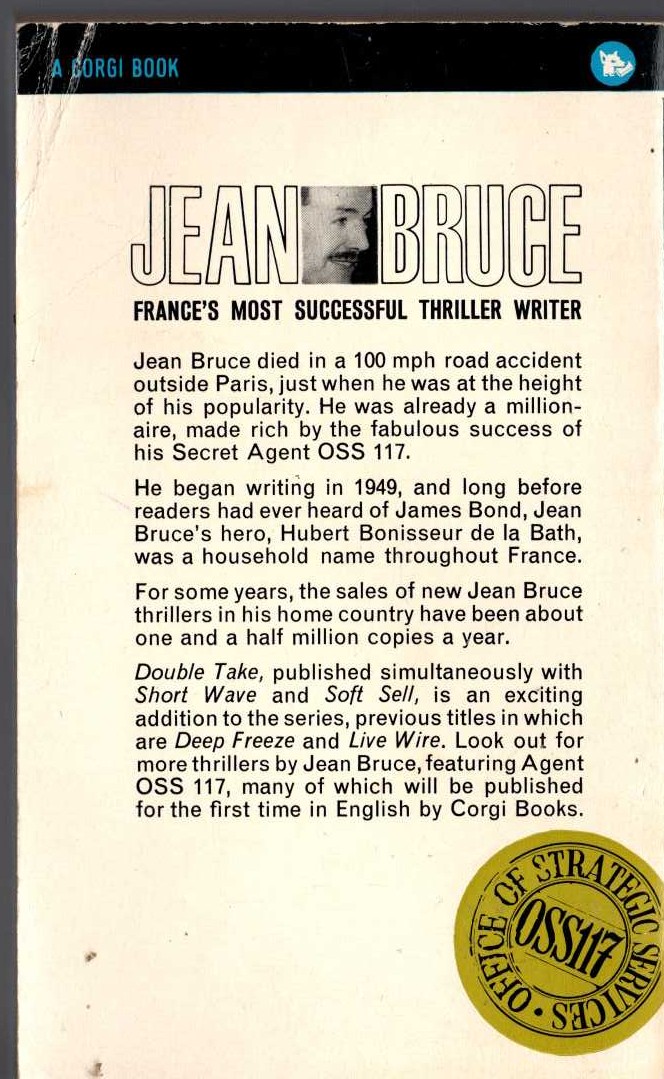 Jean Bruce  DOUBLE TAKE magnified rear book cover image