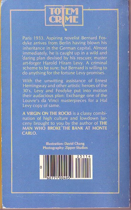 Michael Butterworth  A VIRGIN ON THE ROCKS magnified rear book cover image