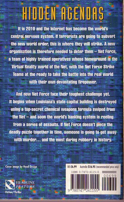 Tom Clancy  NET FORCE: HIDDEN AGENDAS magnified rear book cover image